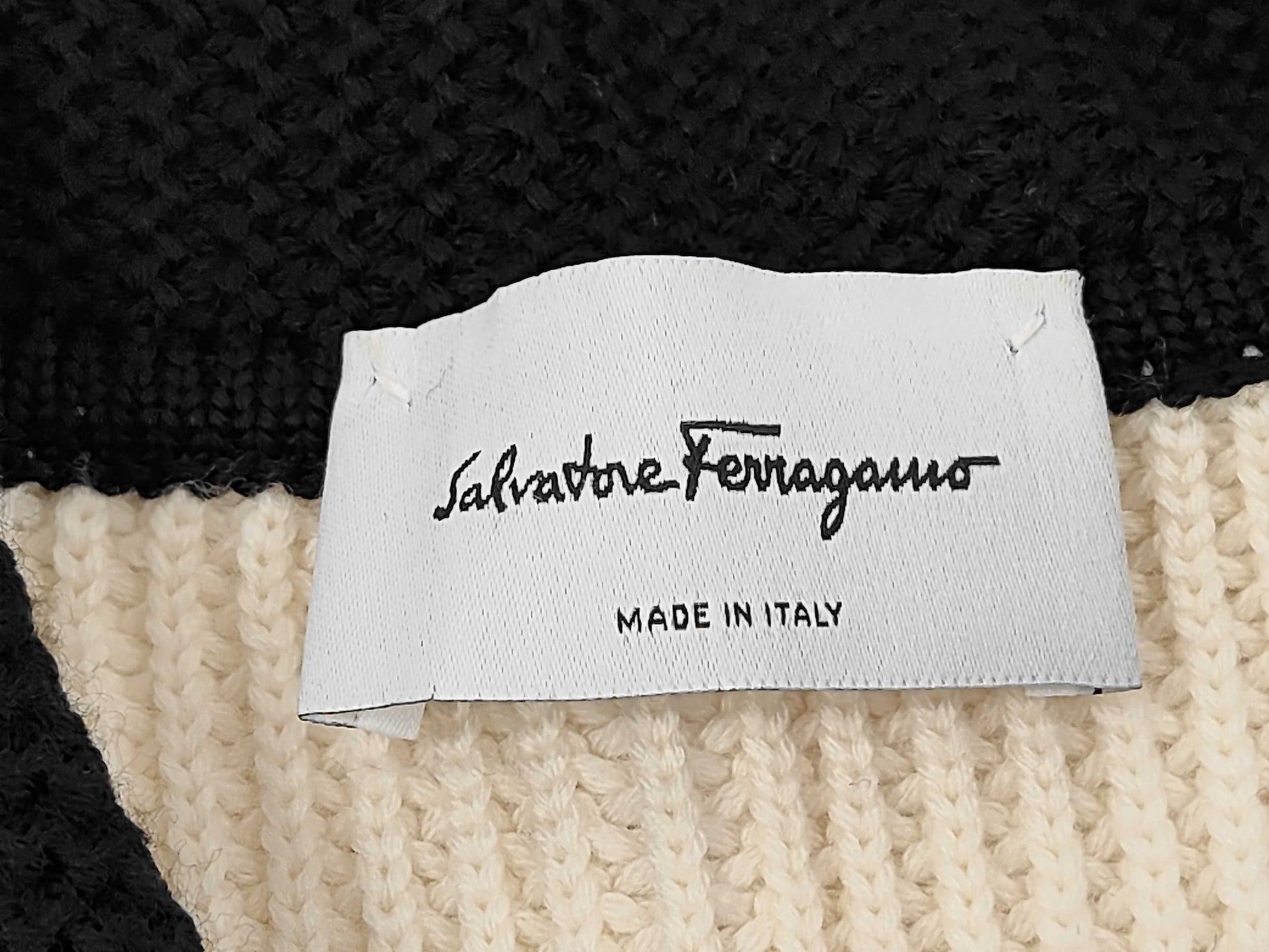 Salvatore Ferragamo knit dress, white, size XL