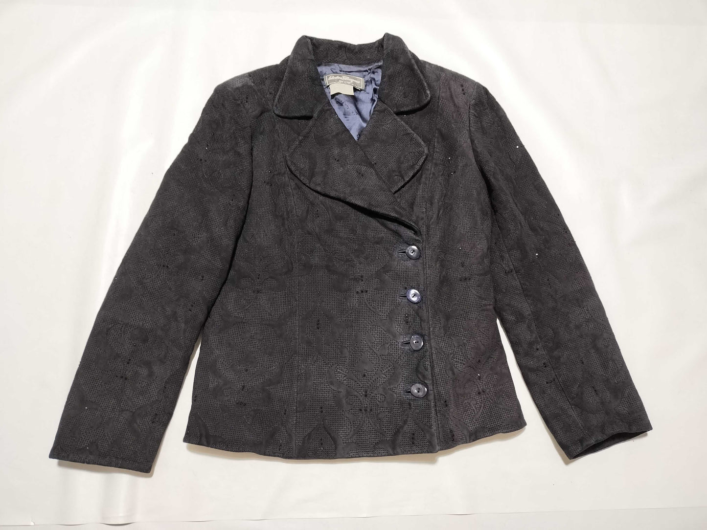 Salvatore Ferragamo Rhinestone Jacket Navy