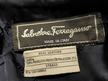 Salvatore Ferragamo Rhinestone Jacket Navy