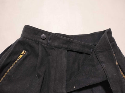 ISSEY MIYAKE 80s 1984 Brush Tag Stirrup Belt Pants JG43314 Navy Pants