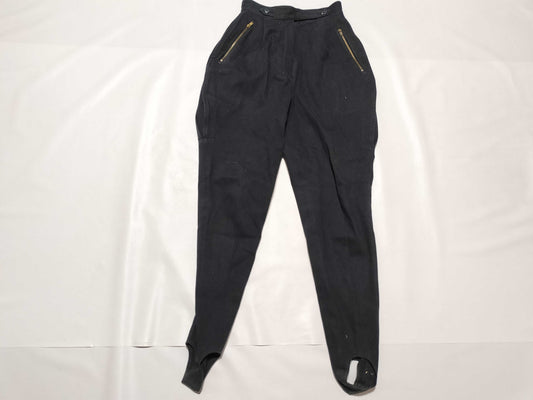 ISSEY MIYAKE 80s 1984 Brush Tag Stirrup Belt Pants JG43314 Navy Pants
