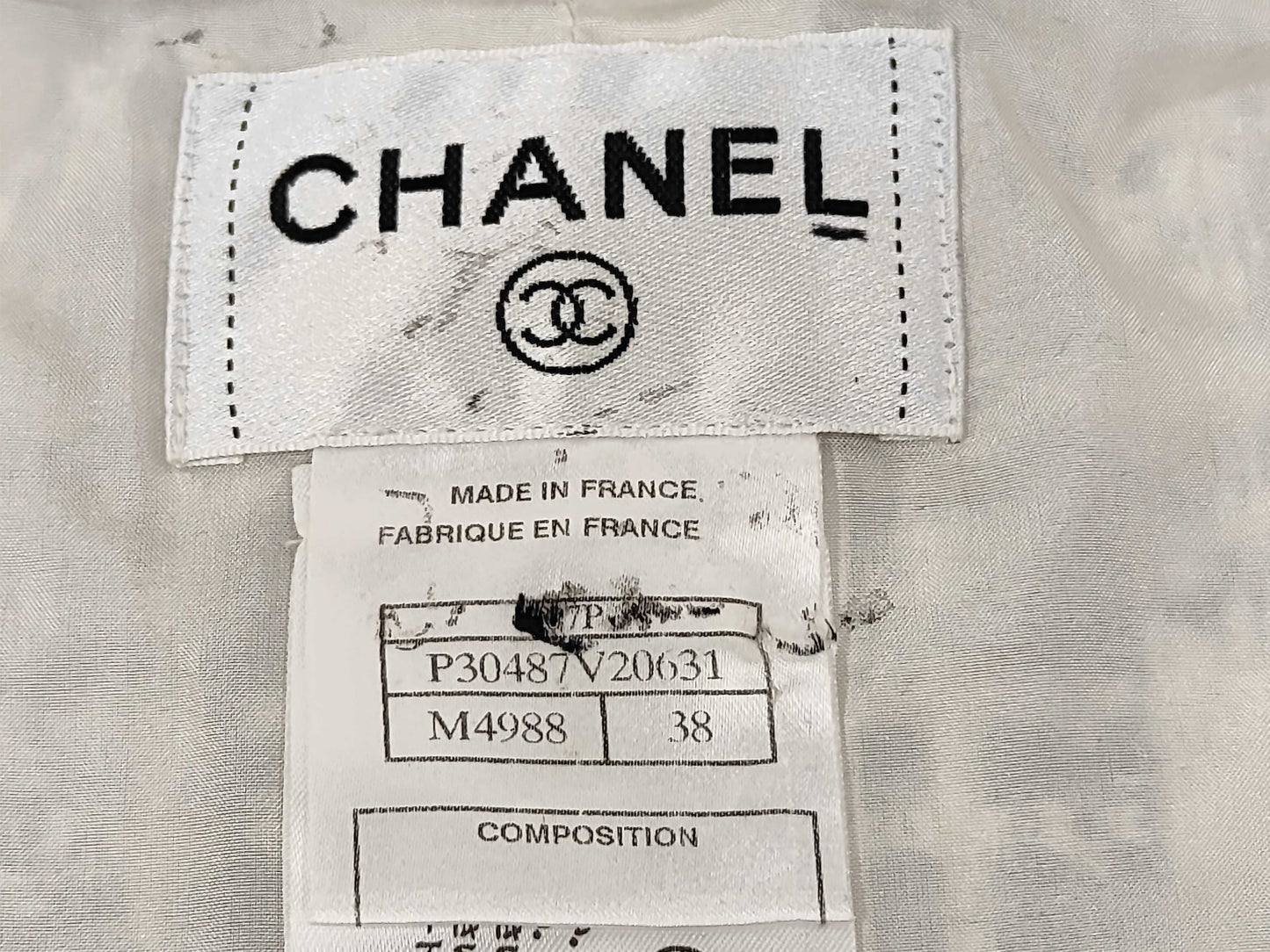 CHANEL 07P Tweed Dress P30487 Black White Size 38 Dress