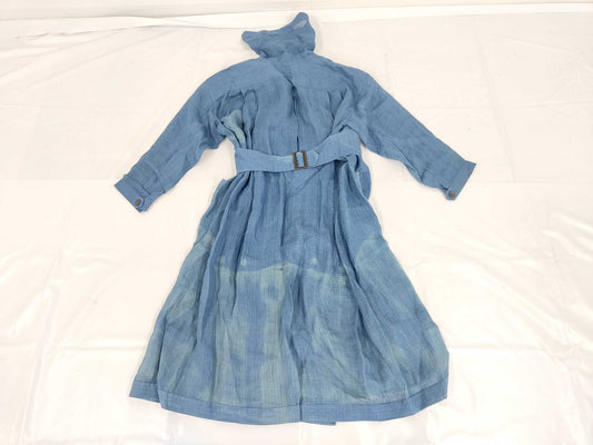 ISSEY MIYAKE 90's Linen Long Coat in Light Blue