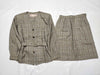 Yves Saint Laurent Wool Check Set, Beige, Size M, Other Apparel