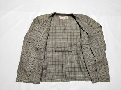 Yves Saint Laurent Wool Check Set, Beige, Size M, Other Apparel