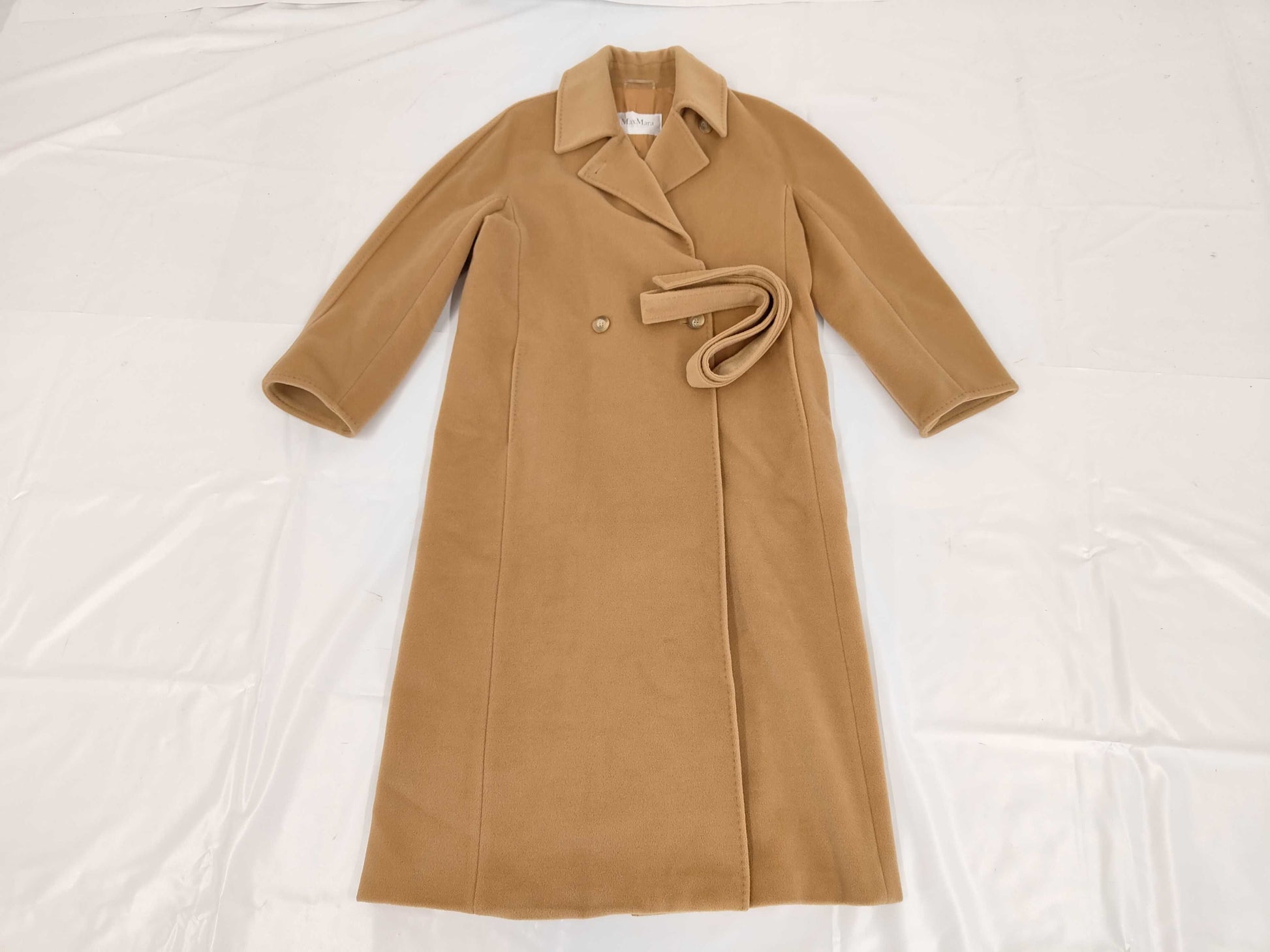 MaxMara Belted Long Coat, Brown