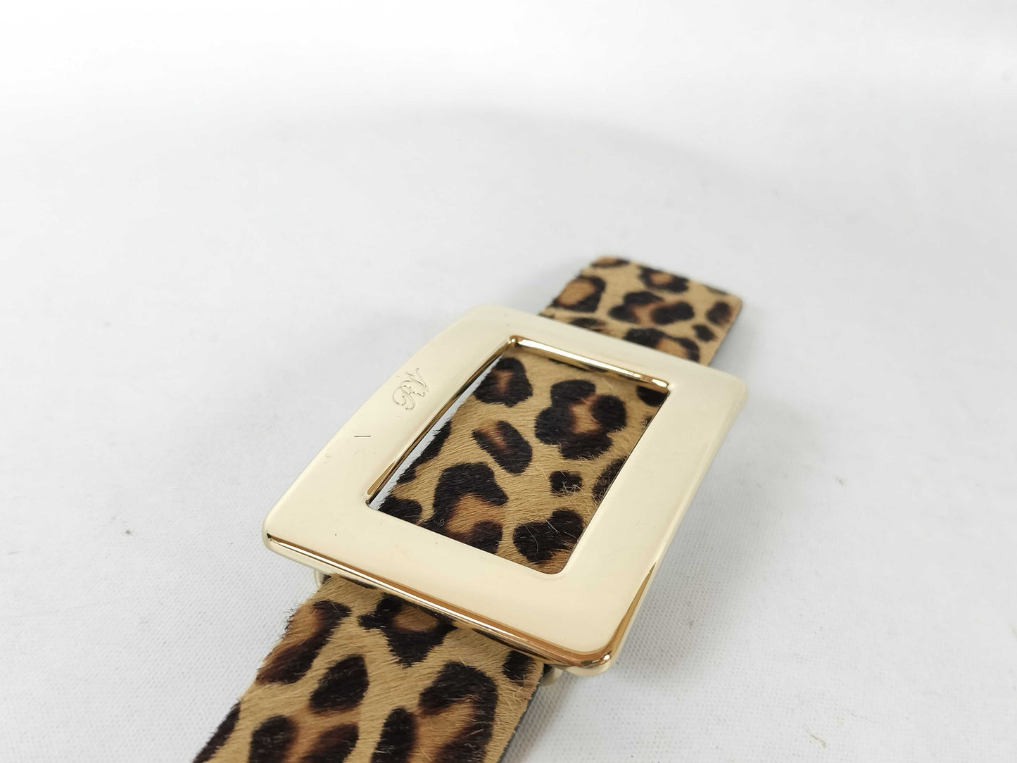 Roger Vivier ponytail leopard print belt