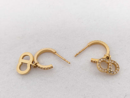 Dior Christian Dior CLAIR D LUNE Rhinestone Earrings, Gold