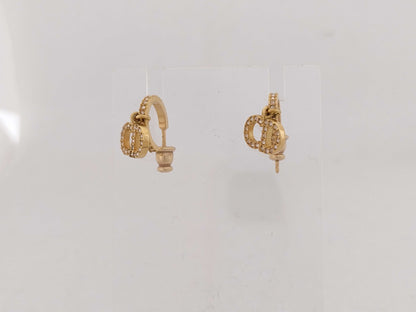Dior Christian Dior CLAIR D LUNE Rhinestone Earrings, Gold