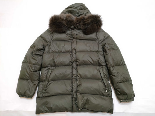 MONCLER VALENTINE Brown Tag Fur Hood Down Jacket