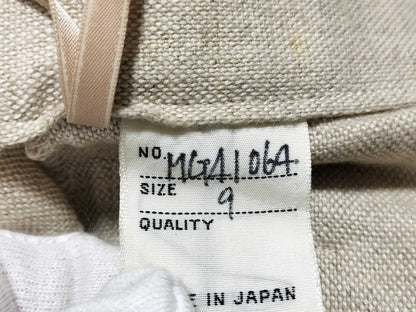 ISSEY MIYAKE 1986 1980s Linen Slacks with Modified Pleats, MG441046, Beige