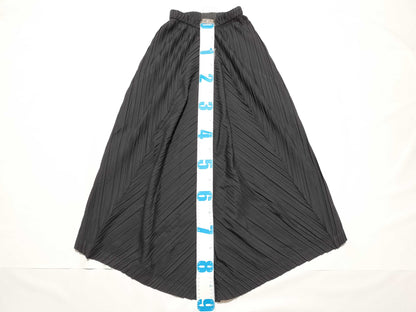 ISSEY MIYAKE 80s Brush Tag Pleated Skirt JG51139 Black M Skirt