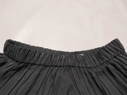 ISSEY MIYAKE 80s Brush Tag Pleated Skirt JG51139 Black M Skirt