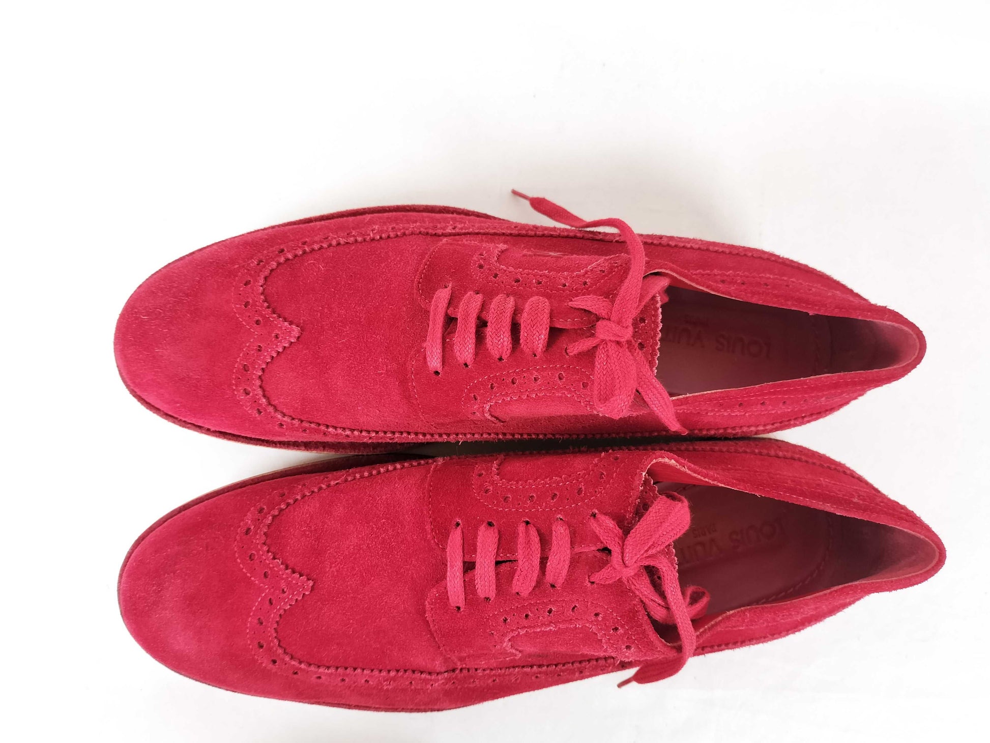 LOUIS VUITTON Wingtip Suede Rain Boots