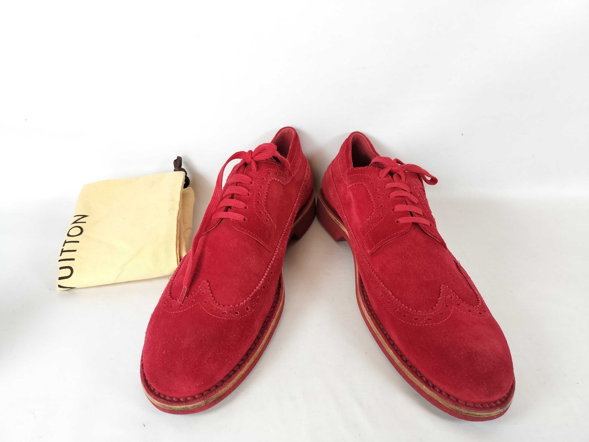 LOUIS VUITTON Wingtip Suede Rain Boots