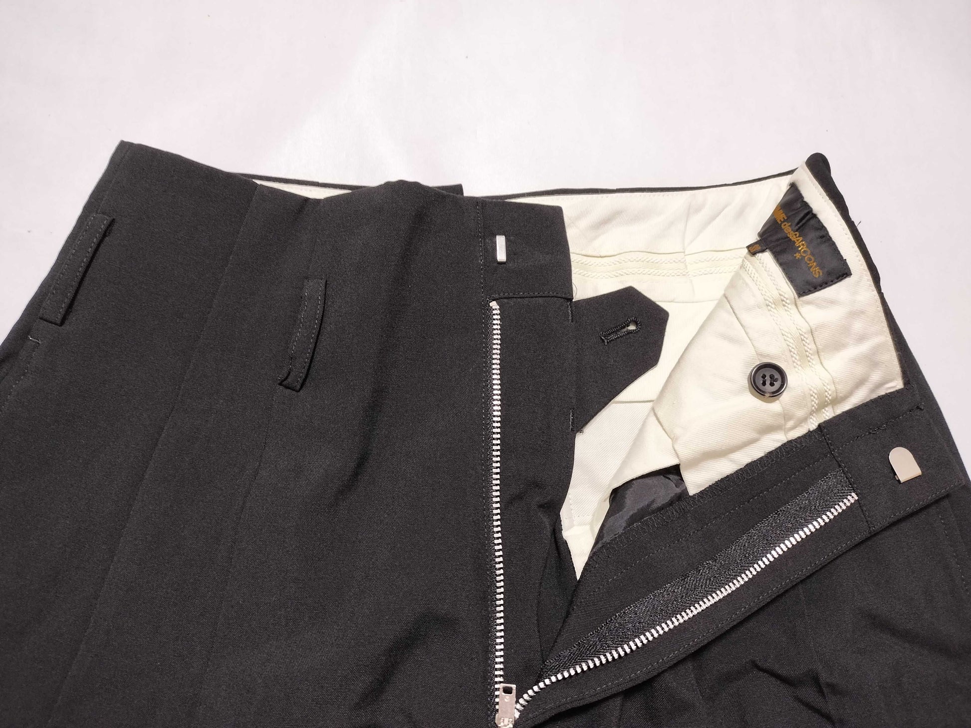 COMME des GARÇONS AD2006 06AW Wool Tapered Wide Slacks GR-P032 Black Pants