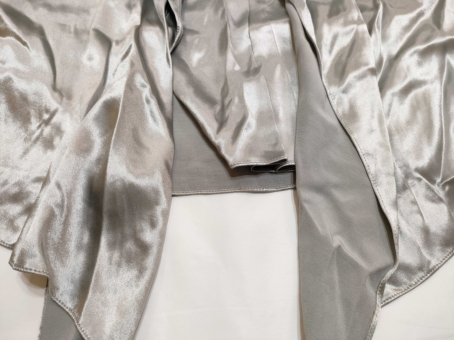 FENDI satin skirt, silver