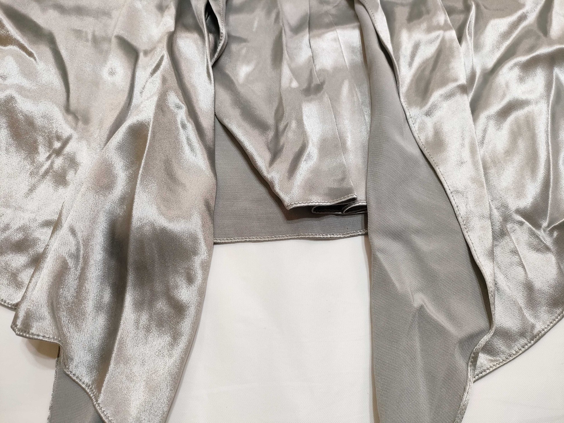 FENDI satin skirt, silver