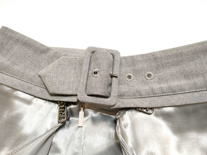 FENDI satin skirt, silver