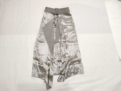 FENDI satin skirt, silver
