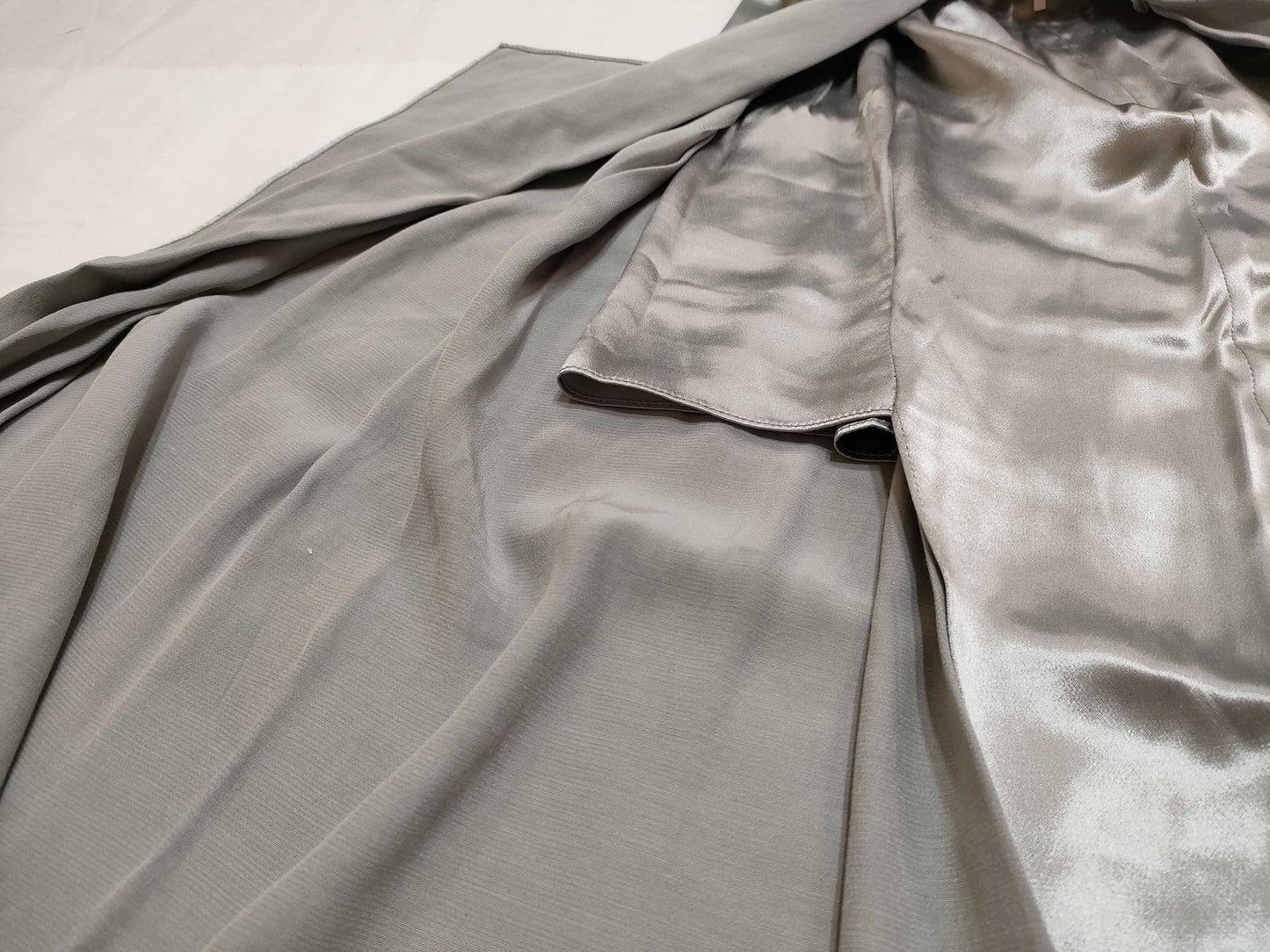 FENDI satin skirt, silver