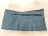 ISSEY MIYAKE Leather Waist Pouch with Zipper, Blue