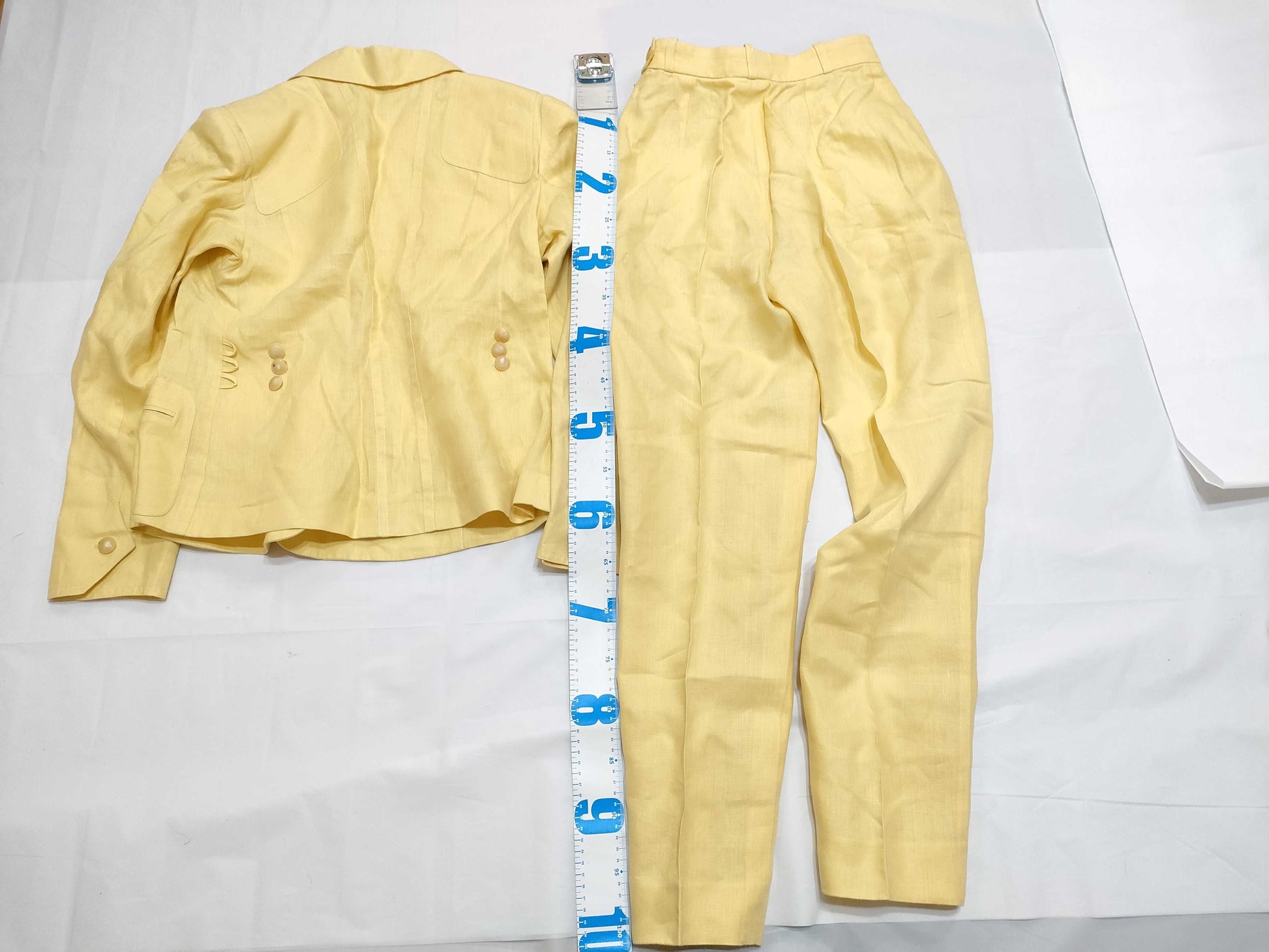 HERMES Linen Suit Yellow 40 38 Other Apparel