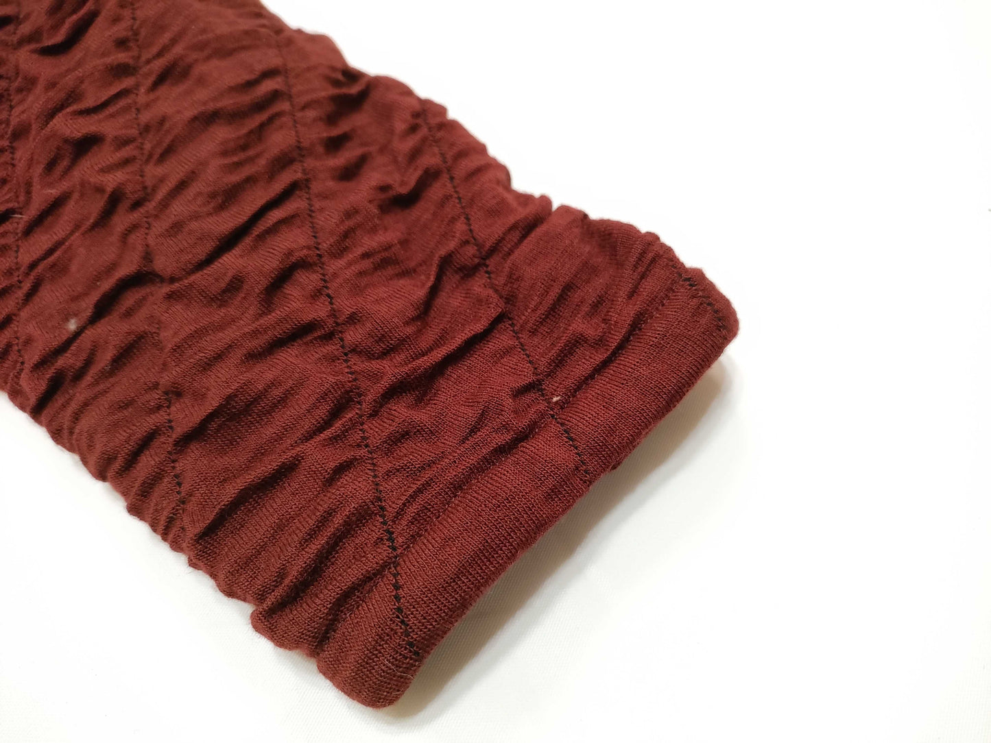 ISSEY MIYAKE 70s early single-color tag leather lining gathered bias shawl collar jacket in red and black