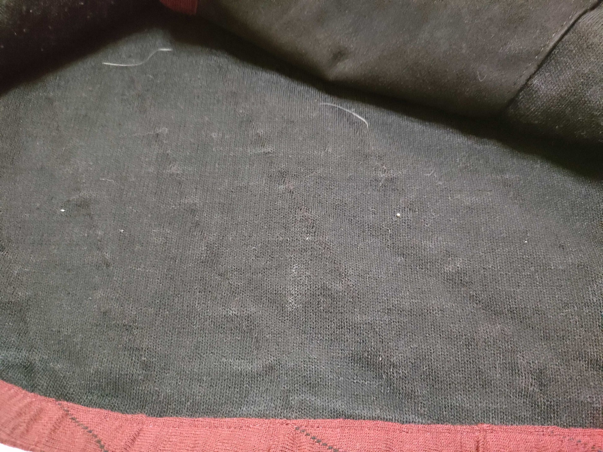 ISSEY MIYAKE 70s early single-color tag leather lining gathered bias shawl collar jacket in red and black