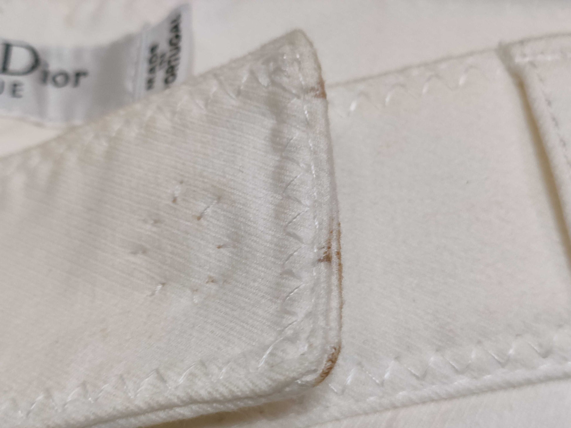 Dior Christian Dior Galliano period 2007 white denim pants