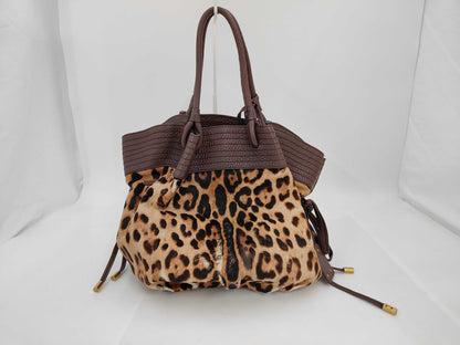 DOLCE&GABBANA Dolce & Gabbana pony handbag, leopard print, brown.