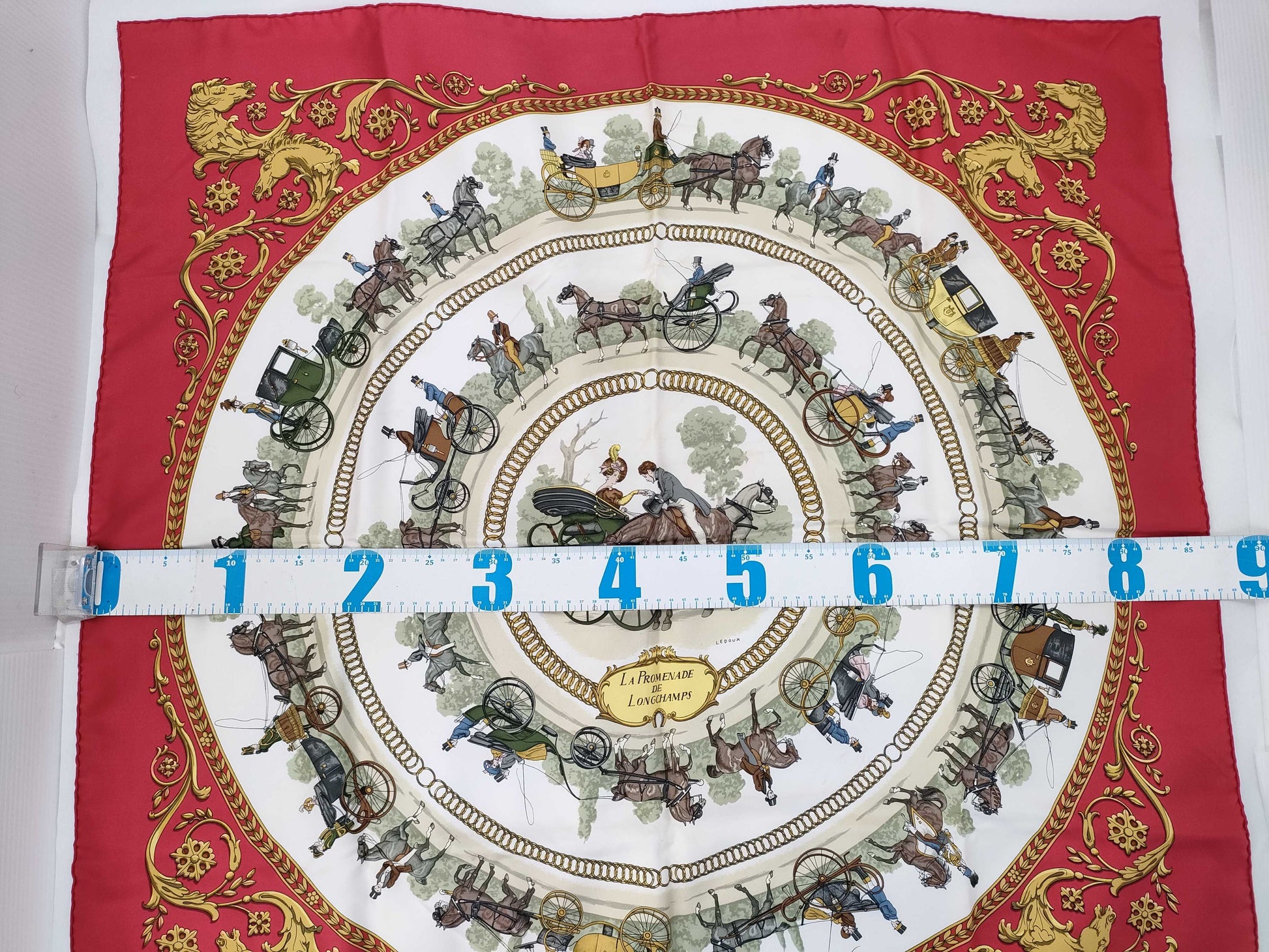 HERMES Carré HERMES Carré 90 Scarf LA PROMENADE DE LONGCHAMPS A Walk to Longchamp? Scarf