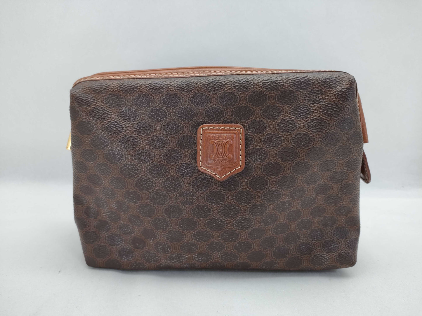 CELINE Macadam PVC Pouch MC98/1 Brown