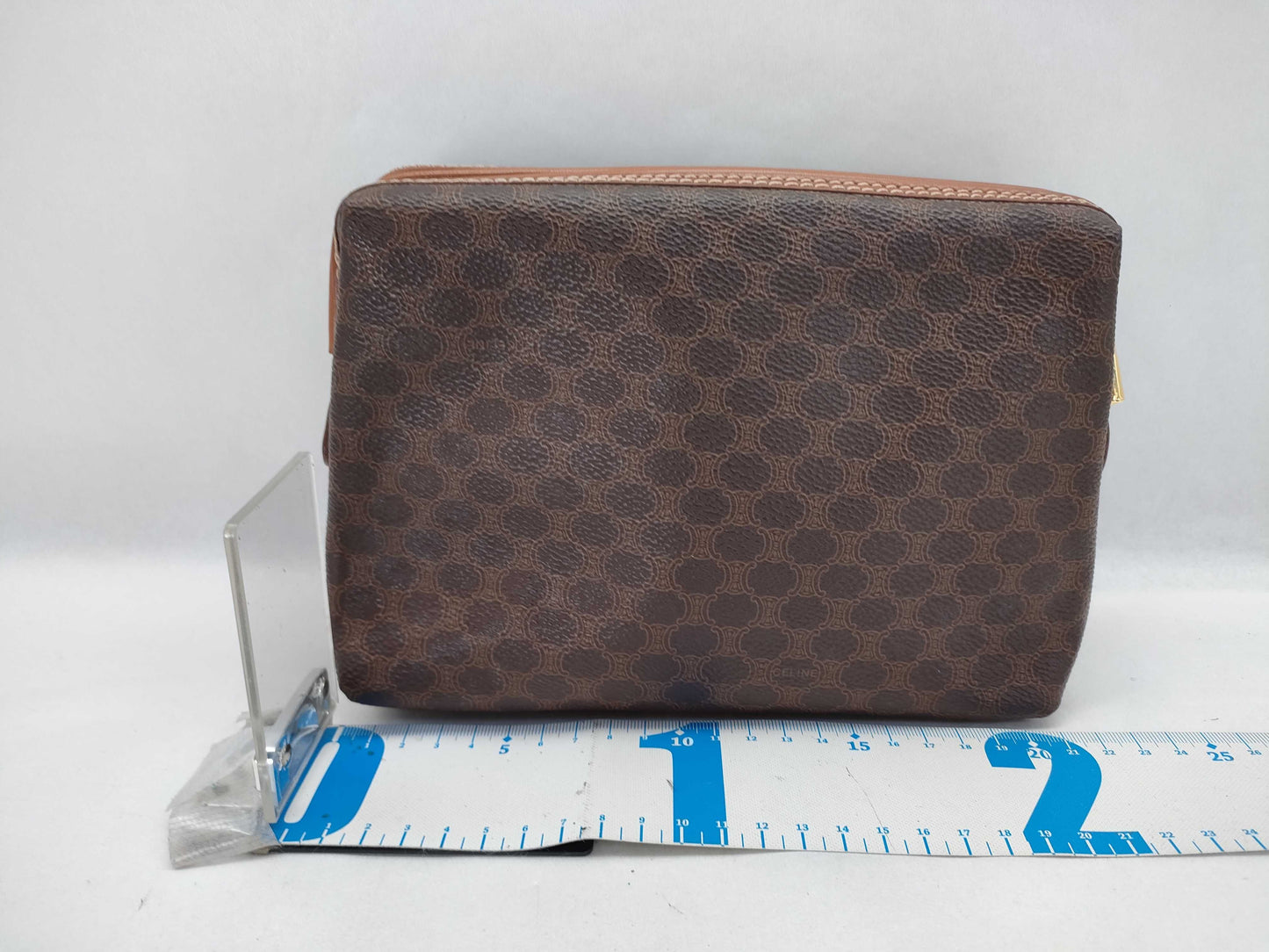 CELINE Macadam PVC Pouch MC98/1 Brown