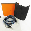 HERMES Evelyn TPM 16 Taurillon Clemence Leather Shoulder Bag in Black with Silver Hardware and Protective Seal, K Stamp