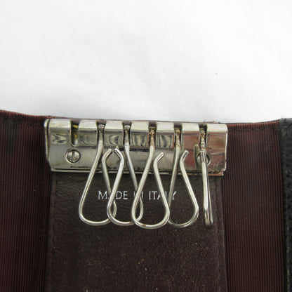 CHANEL Coco Mark 17 Series Caviar Leather Coco Mark Black Silver Hardware Serial Seal Guarantee Card Included Key Case/Key Holder