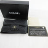 CHANEL Coco Mark 17 Series Caviar Leather Coco Mark Black Silver Hardware Serial Seal Guarantee Card Included Key Case/Key Holder