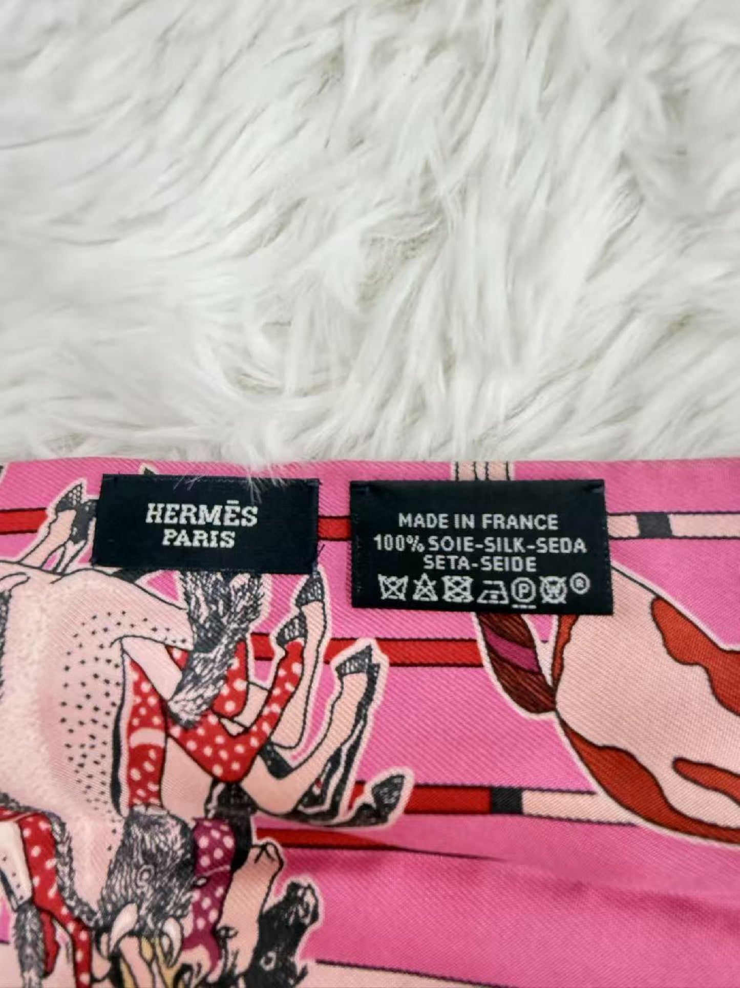 HERMES Twilly Saddlery Double-Sided Silk Scarf with Original Box, 83 x 11 cm, Other Accessories