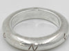 CHANEL Silver 925 Logo Band Ring
