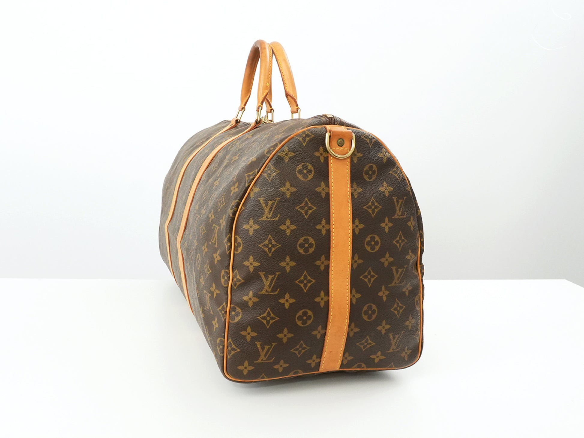 LOUIS VUITTON Monogram Keepall Bandouliere 55 Boston Bag