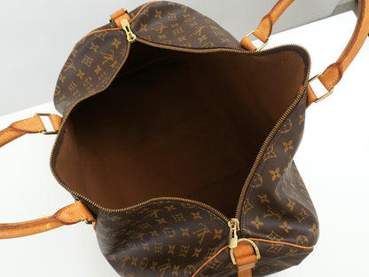 LOUIS VUITTON Monogram Keepall Bandouliere 55 Boston Bag