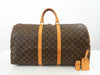 LOUIS VUITTON Monogram Keepall Bandouliere 55 Boston Bag