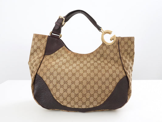 GUCCI GG Canvas GUCCI Charlotte GG Canvas Tote Bag 218782