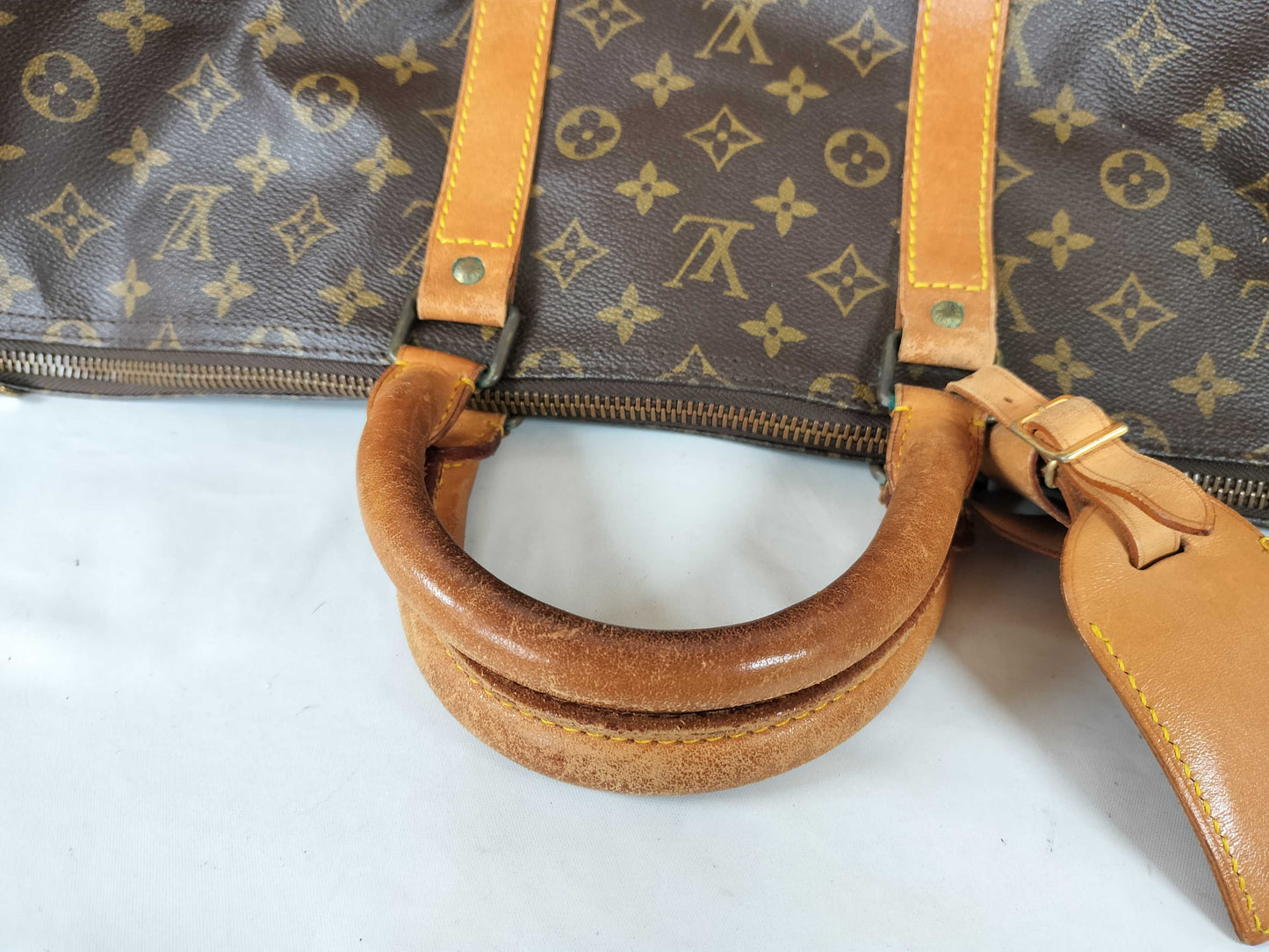 LOUIS VUITTON Monogram LV Keepall Boston Bag
