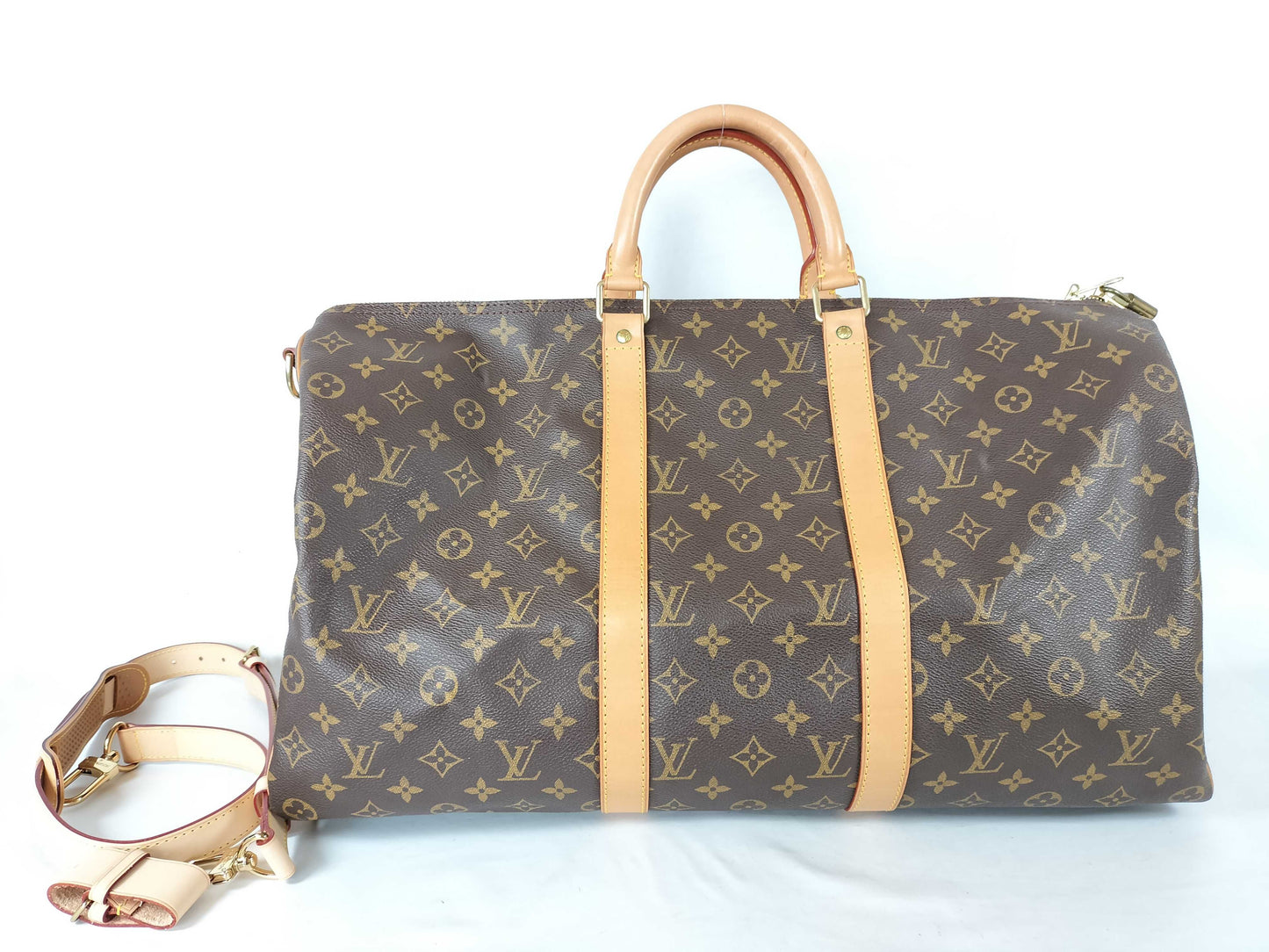 LOUIS VUITTON Monogram LV Keepall Boston Bag