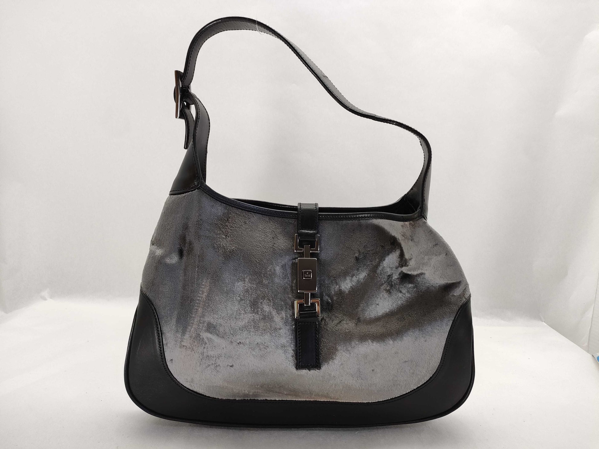 GUCCI Jackie Tom Ford-era velour shoulder bag