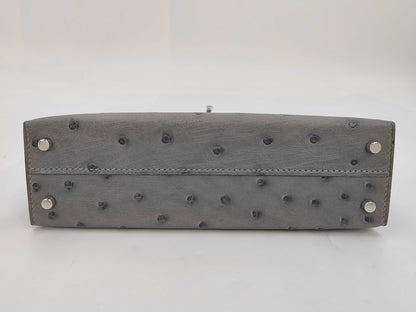 HERMES Hermès Mini Kelly Ostrich Shoulder Bag