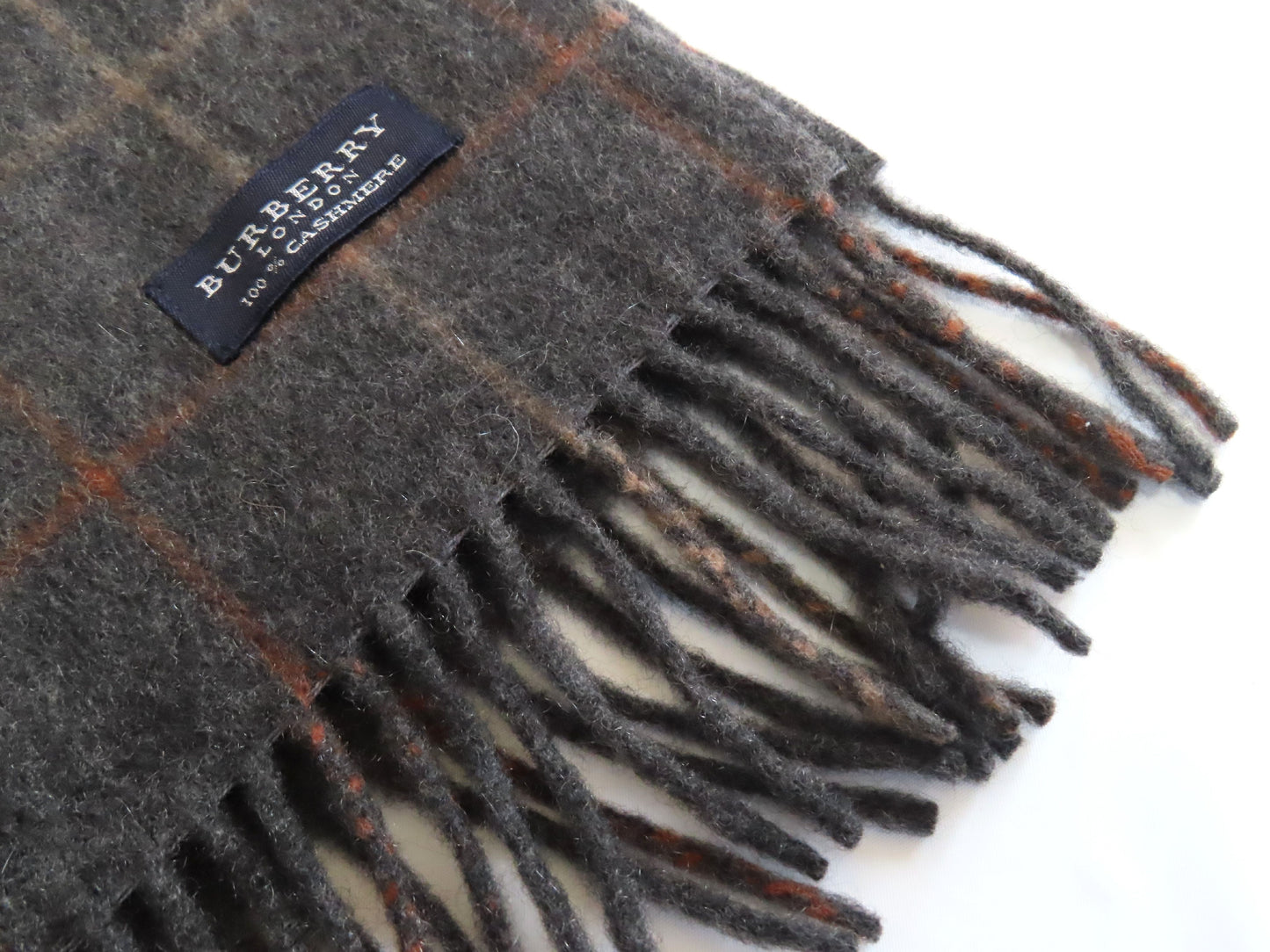 BURBERRY London Cashmere Scarf Gray Scarf