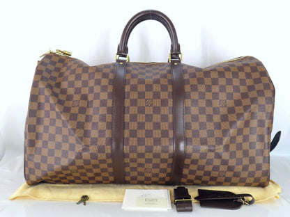 LOUIS VUITTON Damier Keepall 55 Bandouliere Boston Bag N41414 MB1143