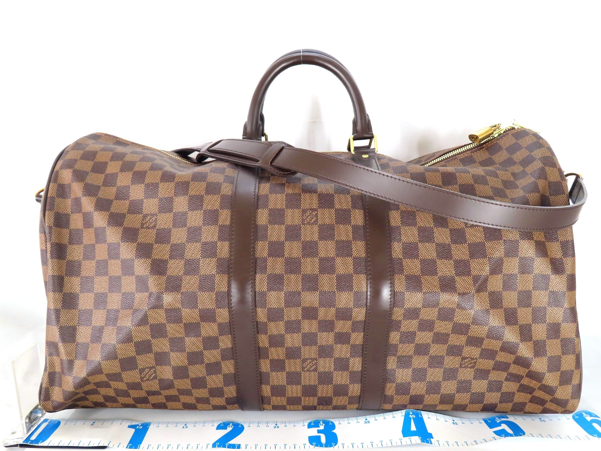 LOUIS VUITTON Damier Keepall 55 Bandouliere Boston Bag N41414 MB1143